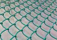 Le PVC a enduit la barrière galvanisée de maillon de chaîne prenant 2 pouces au filet de couleur verte de trou de diamant