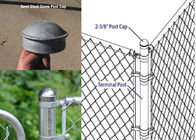 2-3/8 » chapeau rond de poteau d'accessoires de barrière de maillon de chaîne pour le poteau faisant le coin de poteau de porte