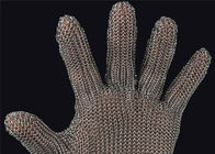 Cinq gants résistants coupés d'acier inoxydable de doigts, gants de coupe de viande en métal