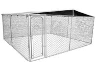 Chenil enfermé dans une boîte de cage de chien de maillon de chaîne de 10x10x6ft avec la porte