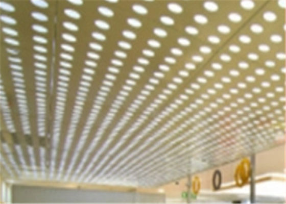 Lumière perforée de dos de feuille de maille en métal de milliseconde de plafonds de sécurité avec le revêtement de PVC
