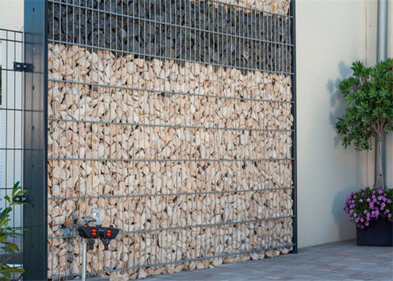 maille soudée s'ouvrante de Gabions de fil de 75x75MM pour le mur de décoration de jardin