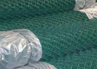 Tissu en acier enduit 50FTx4FT de barrière de maille de maillon de chaîne de vinyle pour la sécurité