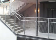 Taille de panneau adaptée aux besoins du client par forme de diamant de maille de câble de balustrade de l'escalier SS316