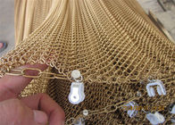 Maille en aluminium de bobine en métal d'ouverture de longévité de draperie décorative de maille dans d'or