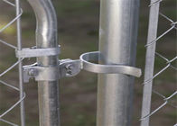 Promenade galvanisée de barrière de maillon de chaîne en métal par l'ensemble de cintre de matériel de support de porte, les charnières et le verrou verrouillable de porte de Chainlink