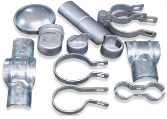 Galvanisé/PVC a enduit des garnitures de barrière de maillon de chaîne