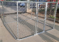 Chenil enfermé dans une boîte de cage de chien de maillon de chaîne de 10x10x6ft avec la porte