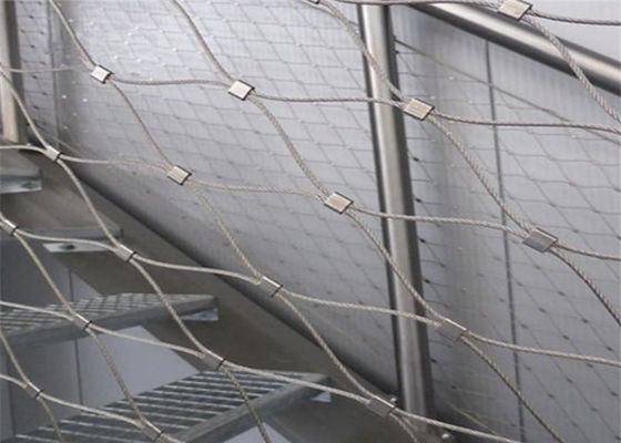 Maillage supplémentaire de sécurité de balustrade d'escalier de 2.0MM extérieur/maille décorative intérieure de câble