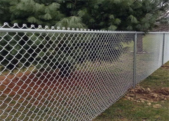 Le PVC de 10 mesures a enduit la barrière Galvanised Diamond Mesh Fencing de maillon de chaîne 50FT