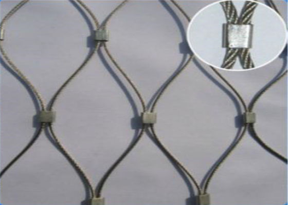 Maille architecturale de câble métallique en métal, fabrication sertie par replis de câble d'acier inoxydable